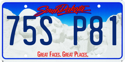 SD license plate 75SP81