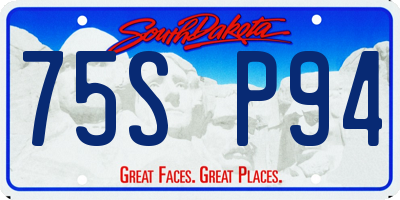SD license plate 75SP94