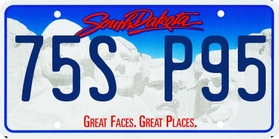 SD license plate 75SP95