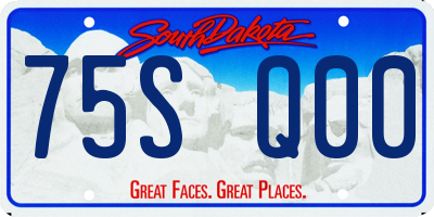 SD license plate 75SQ00