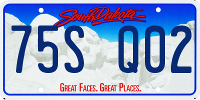 SD license plate 75SQ02
