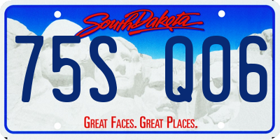 SD license plate 75SQ06