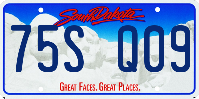 SD license plate 75SQ09