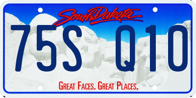 SD license plate 75SQ10