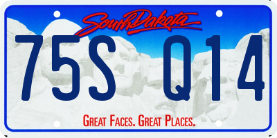 SD license plate 75SQ14