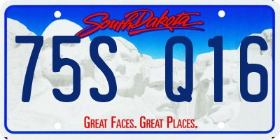 SD license plate 75SQ16