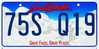 SD license plate 75SQ19