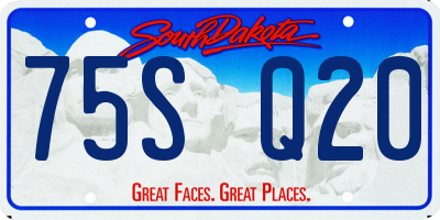 SD license plate 75SQ20