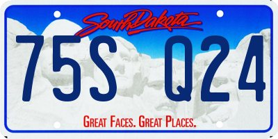 SD license plate 75SQ24