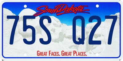 SD license plate 75SQ27