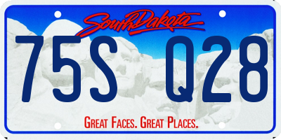 SD license plate 75SQ28