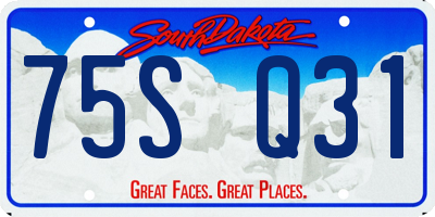 SD license plate 75SQ31