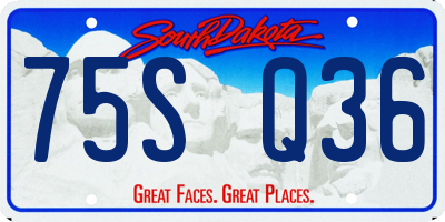 SD license plate 75SQ36