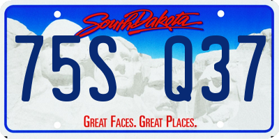 SD license plate 75SQ37