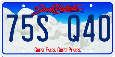 SD license plate 75SQ40