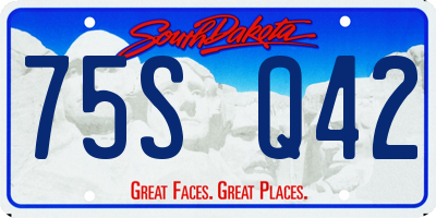 SD license plate 75SQ42