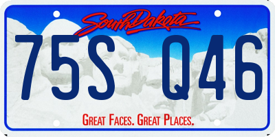 SD license plate 75SQ46