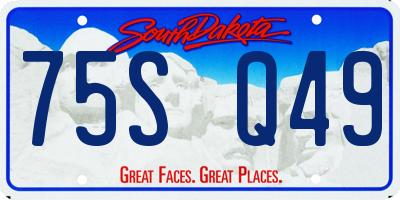 SD license plate 75SQ49