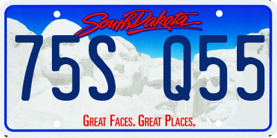 SD license plate 75SQ55