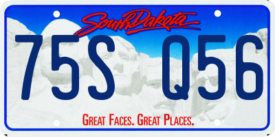 SD license plate 75SQ56