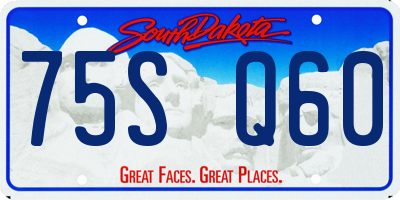 SD license plate 75SQ60