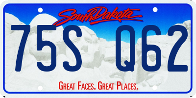 SD license plate 75SQ62