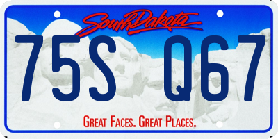 SD license plate 75SQ67