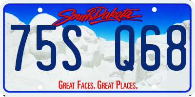 SD license plate 75SQ68