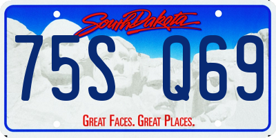 SD license plate 75SQ69