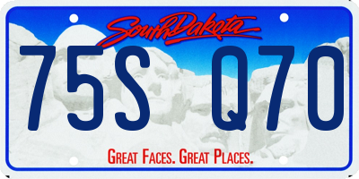 SD license plate 75SQ70