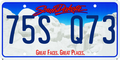 SD license plate 75SQ73