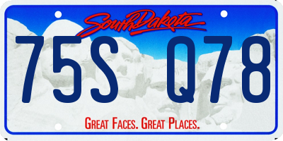SD license plate 75SQ78