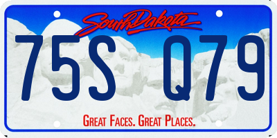 SD license plate 75SQ79