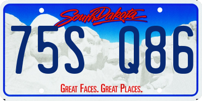 SD license plate 75SQ86