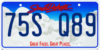 SD license plate 75SQ89