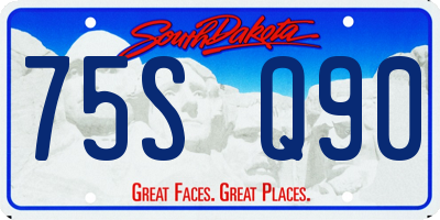 SD license plate 75SQ90