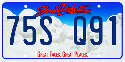 SD license plate 75SQ91