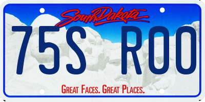 SD license plate 75SR00