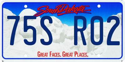 SD license plate 75SR02