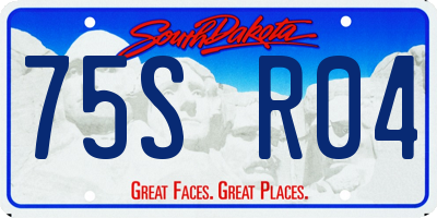 SD license plate 75SR04