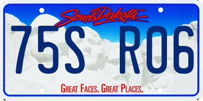 SD license plate 75SR06