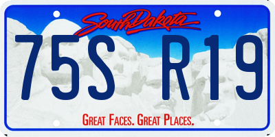 SD license plate 75SR19