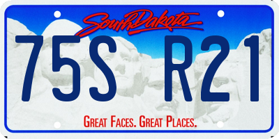 SD license plate 75SR21
