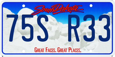 SD license plate 75SR33