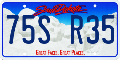 SD license plate 75SR35