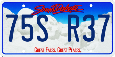 SD license plate 75SR37