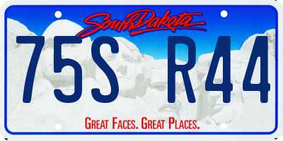 SD license plate 75SR44