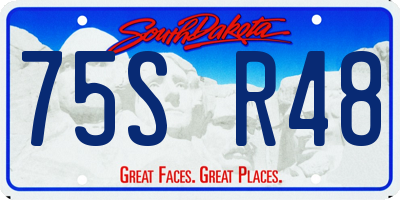 SD license plate 75SR48