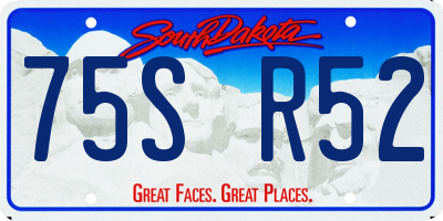 SD license plate 75SR52