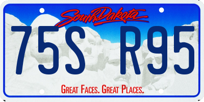 SD license plate 75SR95